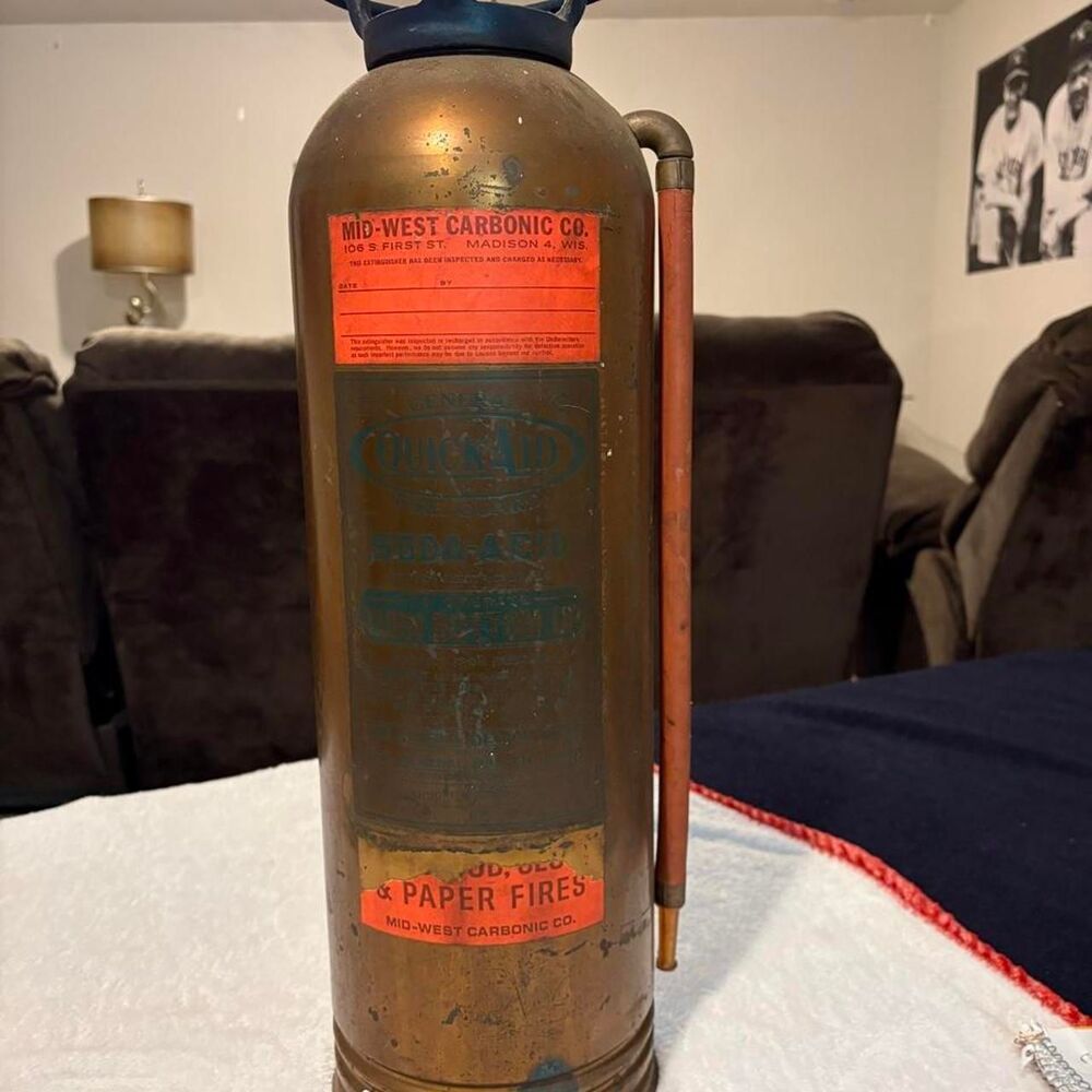 1920’s-1950’s vintage Quick Aid soda acid fire extinguisher